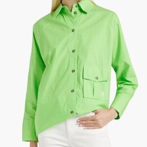 Ganni Vibrant Green Shirt